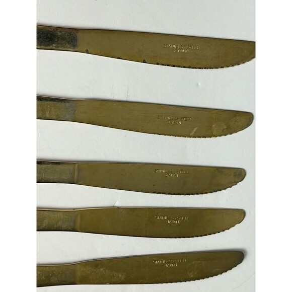 Gold Plated Flatware Vintage Silverware Japan Mid Century‎ Replacement 11 Pieces - Picture 6 of 8